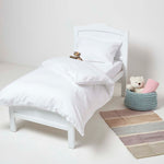 Linen Cot Bed Fitted Sheets 70 X 140 Cm, Pack Of 2 | Cot Bed | White