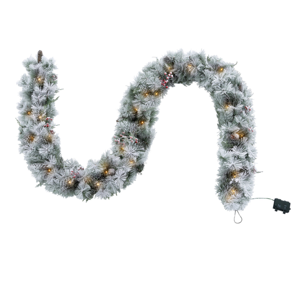 Indoor & Outdoor Living Aurora Winter Glow Christmas Garland
