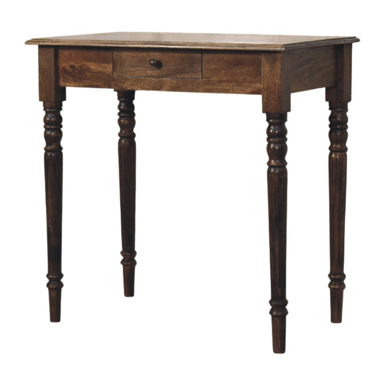 Heritage Turned-leg Desk, 1 Drawer, Brown | 1 | Brown