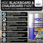HQC Paint Blackboard & Chalkboard Paint - Easy Clean, Writable & Erasable Surface