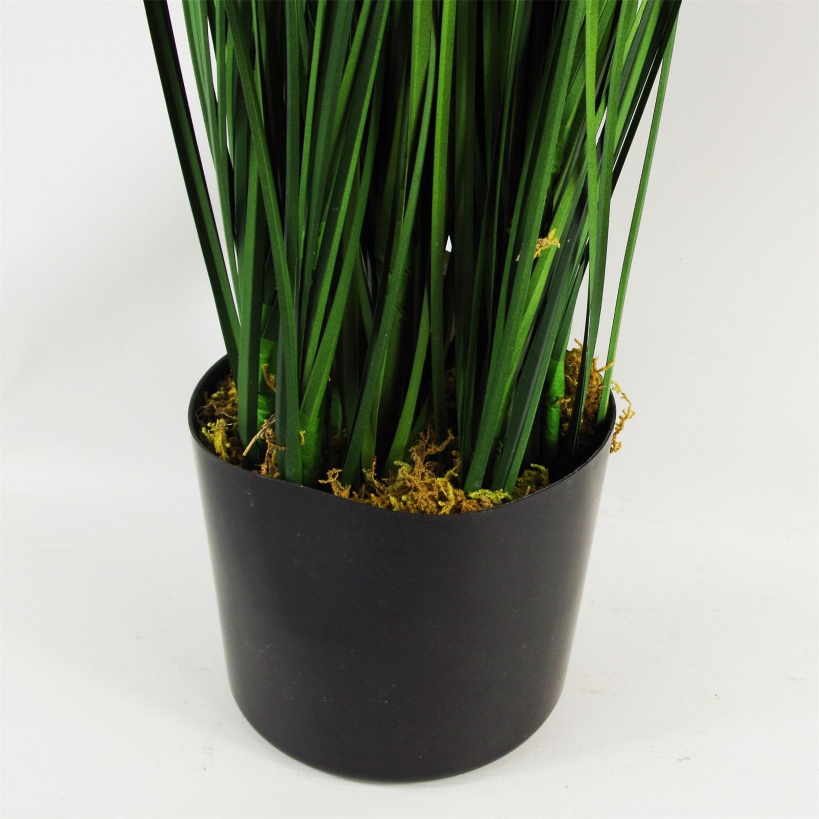 Leaf Artificial 130cm Onion Grass Plant With Gold Metal Planter