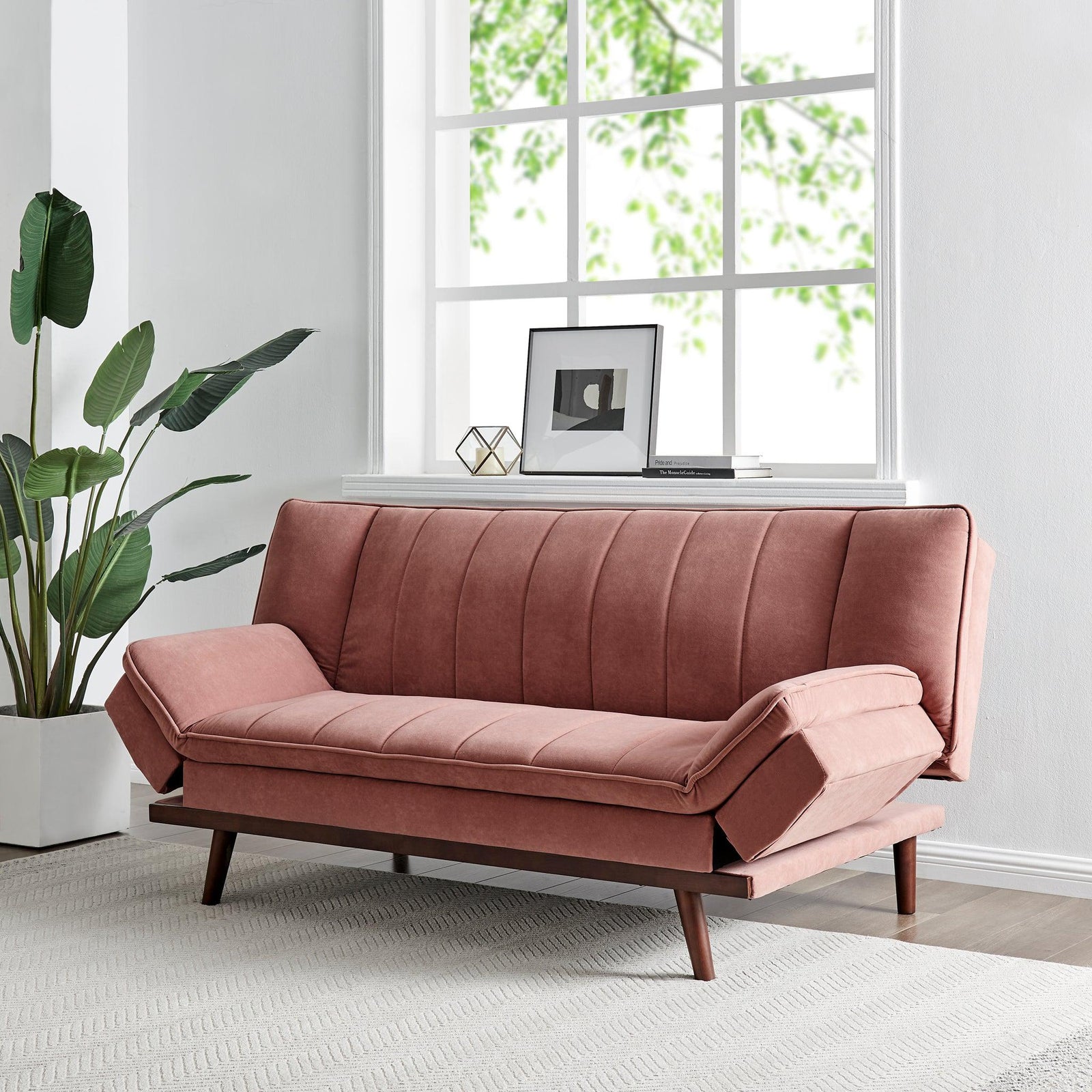 Scandinavian Click Clack Sofa Bed - Double | Rose