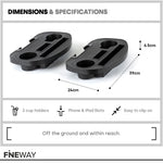 Fineway 2 Pack Chair Side Table Tray Drink Phone Tablet Holder