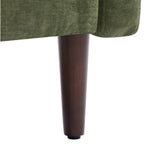 Mid-century Modern Single Sofa Chair –  Chenille Upholstery, High-density Foam, Walnut Legs, Comfortable Accent Chair