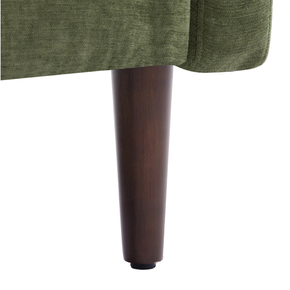 Mid-century Modern Single Sofa Chair –  Chenille Upholstery, High-density Foam, Walnut Legs, Comfortable Accent Chair