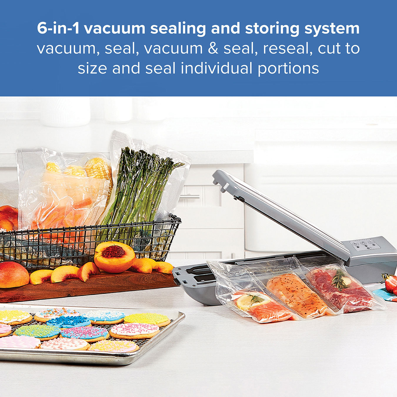 NutriSealer 6-in-1 Food Vacuum Sealer Machine