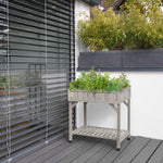 Raised Wooden Planter Herb Garden | Grey