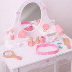 Wooden Vanity Kit For Kids, Consists Of 11 Play Pieces