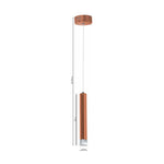 Copper Designer 5w Led Pendant Copper / Rose Gold Industrial Chic Cylindrical Shape