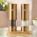 Cooks Professional Rechargeable Salt And Pepper Mill Set With Base