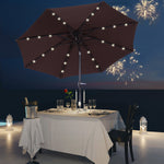 Parasol Patio Umbrella W/ Led Light Crank | Brown