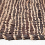 Madras Leather Hemp Rug | 200cm | Brown