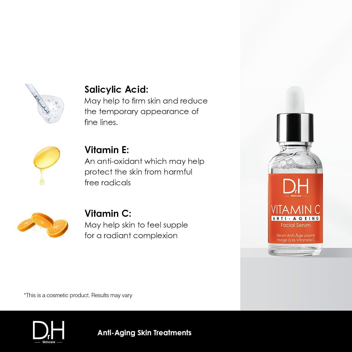 Anti-ageing Vitamin C Facial Serum 30ml For Brightening And Even Skin Tone