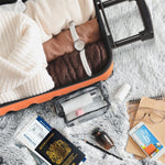 55x35x20cm Cabin Carry On Suitcase Hard Shell Overhead Luggage 100+ Airlines Approved | Cabin | Orange & Black