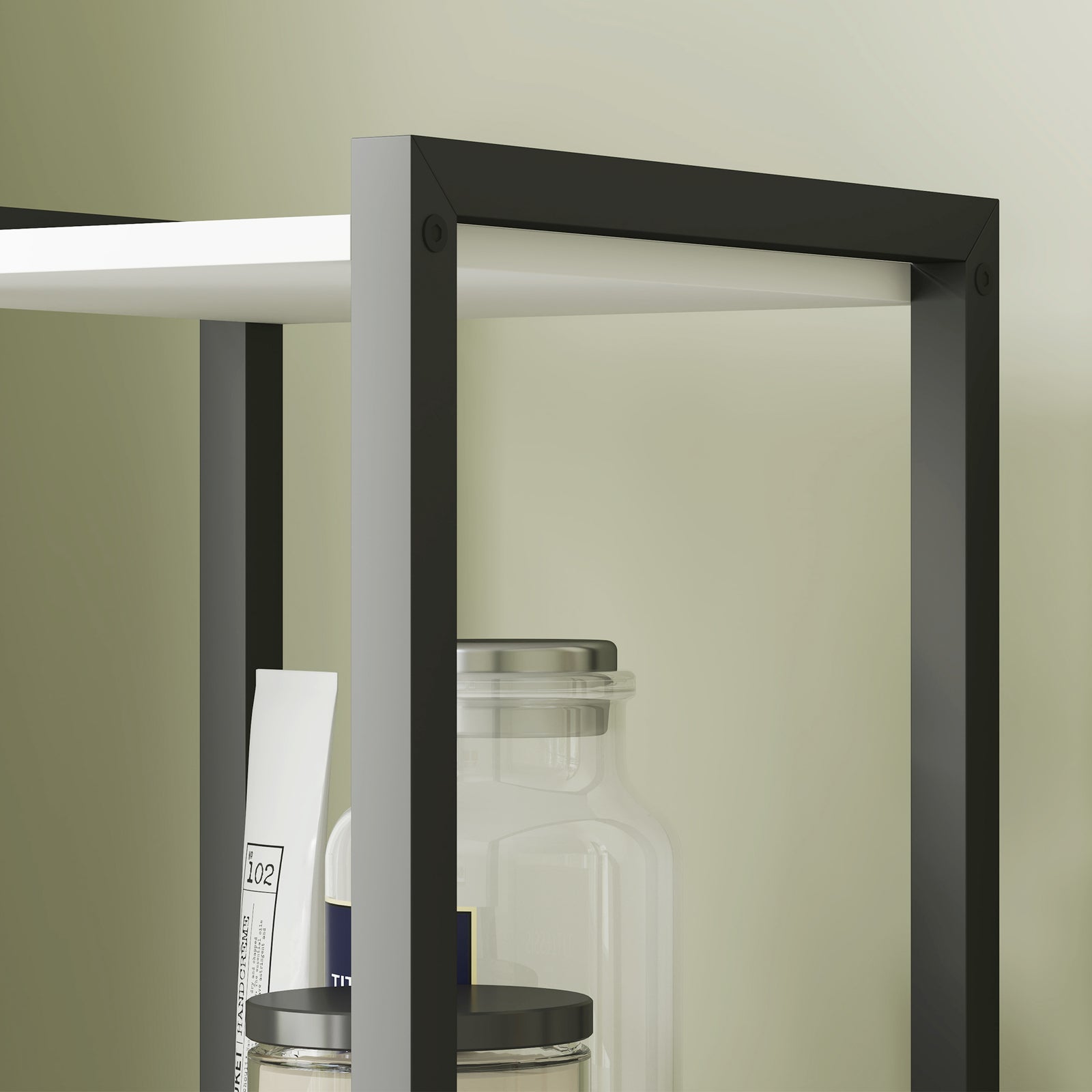 Tall Bathroom Storage Cabinet 3 Shelves 30 X 30 X 170 Cm
