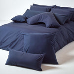 Continental Egyptian Cotton Pillowcase 200 Tc | 80cm x 80cm | Navy Blue