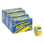 Sellotape Original Golden Multi-purpose Clear Packing Tape Easy To Use, 3pk