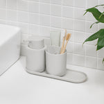 Recycled Bathroom Set - Set of three ReBorn Bathroom products - Made in the UK | Stone