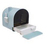Enclosed Cat Litter Box With Activated Carbon Odor Control Includes Litter Mat & Scoop