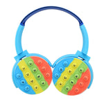 Push-pop Fidget Tool Aux Cable Wireless Kids Headset | Blue