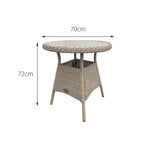 Sicilia Rattan 2 Seat Bistro Set | 2 Seat | Sandy Oak
