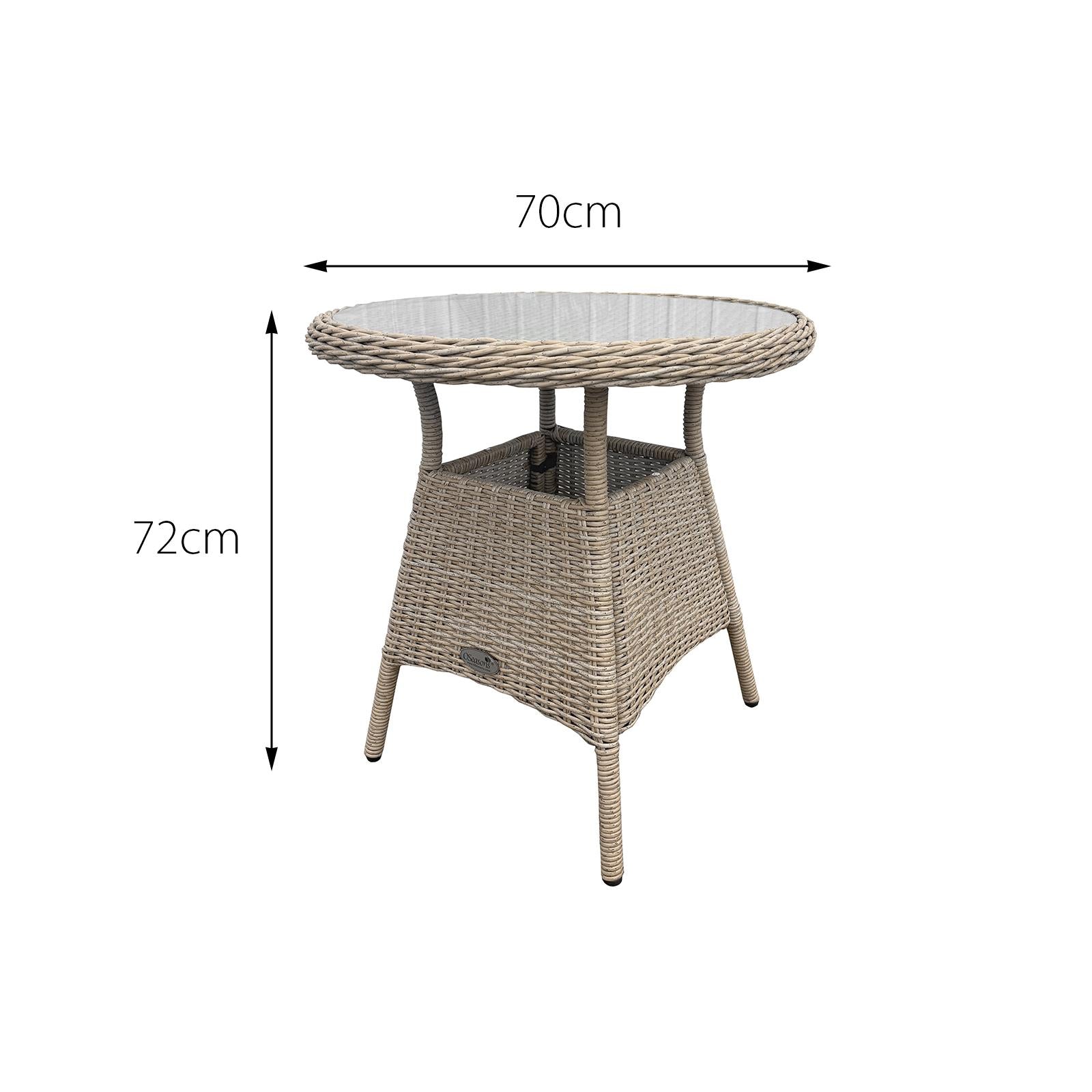 Sicilia Rattan 2 Seat Bistro Set | 2 Seat | Sandy Oak