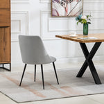 Set Of 2 Morandi Velvet Dining Chairs | Silver