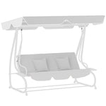 Waterproof Garden Swing Canopy Replacement 3 Seater | Light Grey
