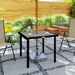 Garden Table For 4 Person W/ 4.3 cm Parasol Hole | Light Grey