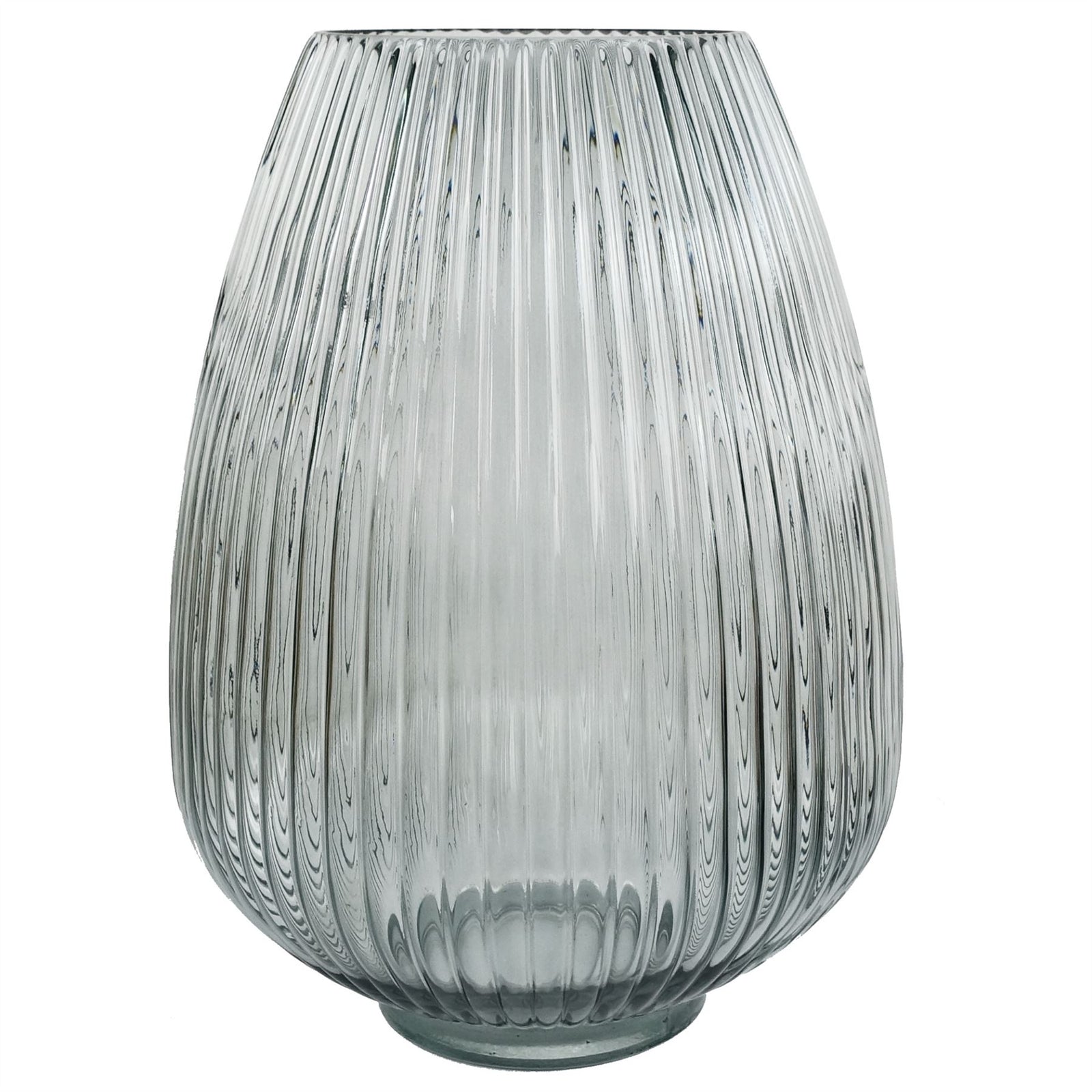 50cm Grey Glass Vase Artificial Chrysanthemums