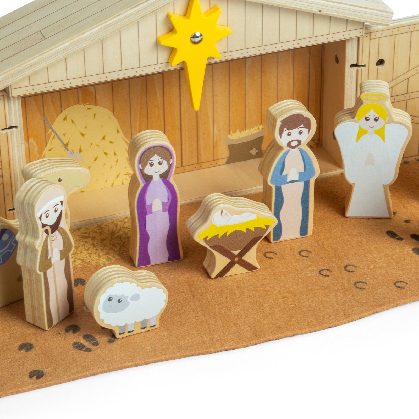 Wooden Nativity Set For Kids