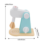 Wooden Stand Mixer Kitchen Pretend Toy Playset