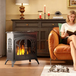 22" Bio Ethanol Fireplace Stove, Ethanol Fire Burner With Door