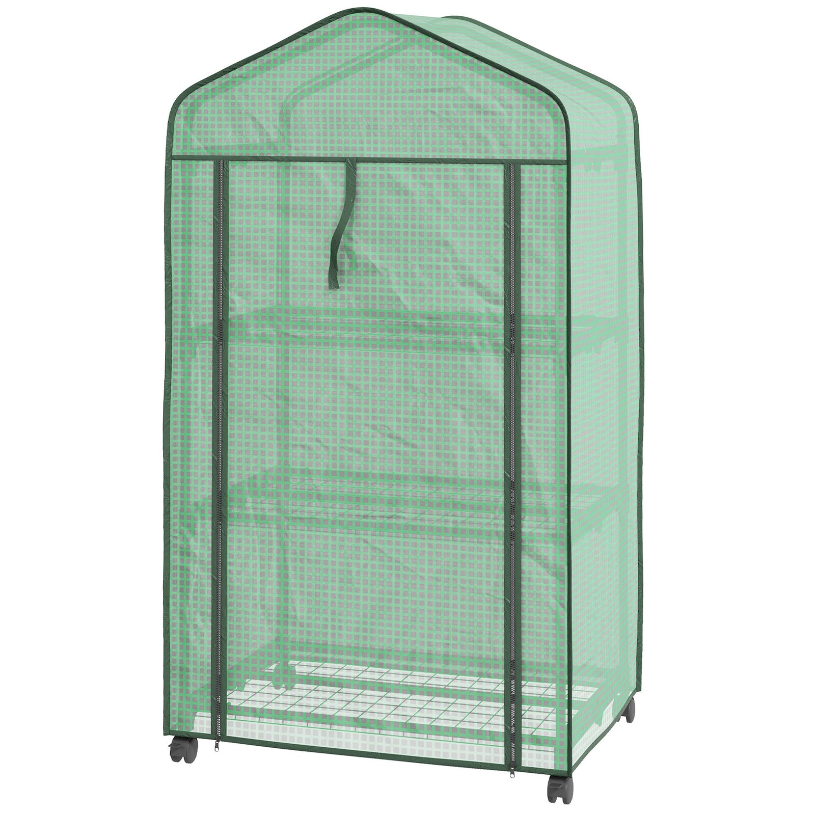 3-tier Mini Greenhouse W/ Pe Cover | Green