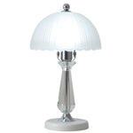 Breeins Crystal Table Lamp With Scalloped Lampshade