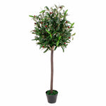 90cm  Design Uk Realistic Artificial Olive Tree In Black Plastic Pot