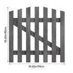 90x90cm Rustic Spruce Wooden Garden Gate With Arch & Stainless Bolt Lock | 90cm x 90cm | Grey