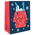Peanuts Snoopy Christmas Medium Gift Bag Official Product