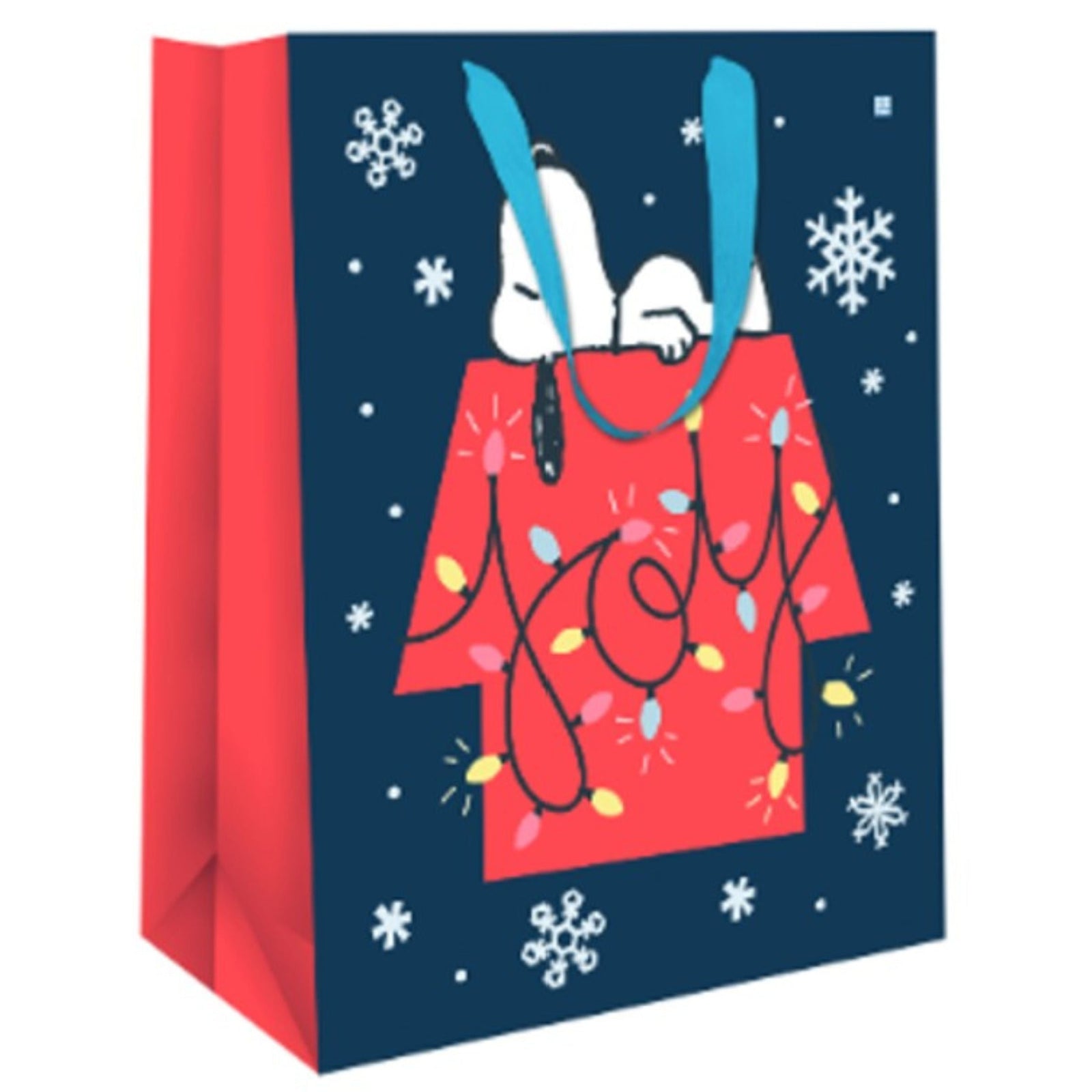 Peanuts Snoopy Christmas Medium Gift Bag Official Product