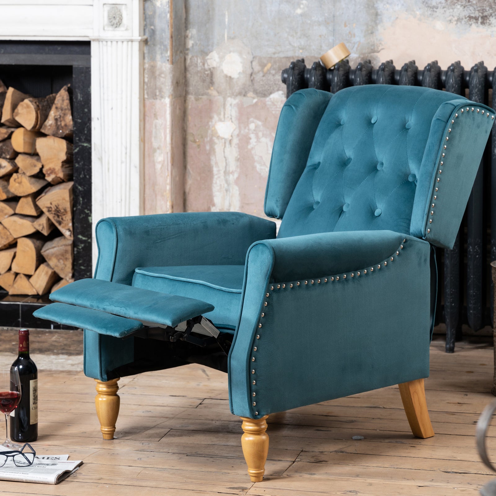 Annapoli Recliner Armchair | Teal