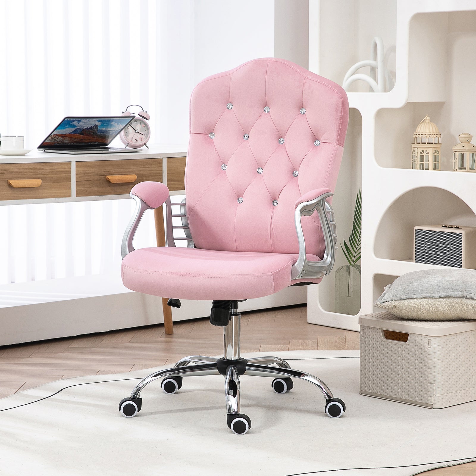 Adjustable Pink Home Office Chair