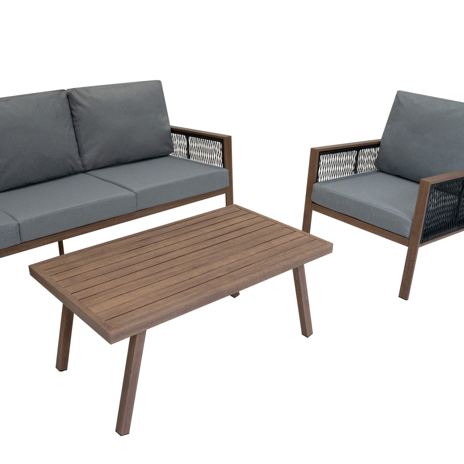 Aluminium 4 Piece Sofa Set | Grey