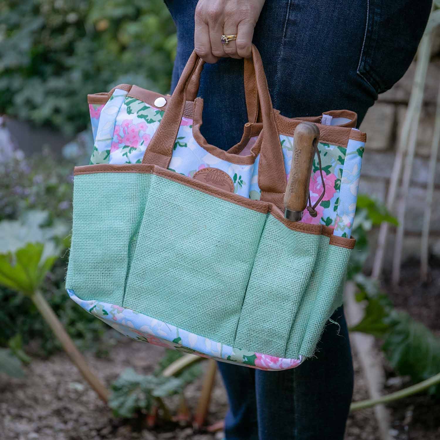 Floral Tool Stool - Foldable Seat With Detachable Jute Tote | Rose