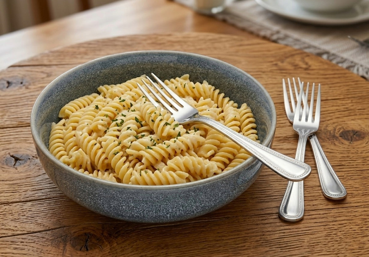 Reactive Ash Blue Glaze Dinnerware Pasta Bowl Set 20cm | Set of 6 | Blue