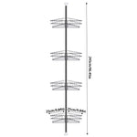4 Tier Metal Corner Shower Shelf Wall Rack Organizer Bathroom Black