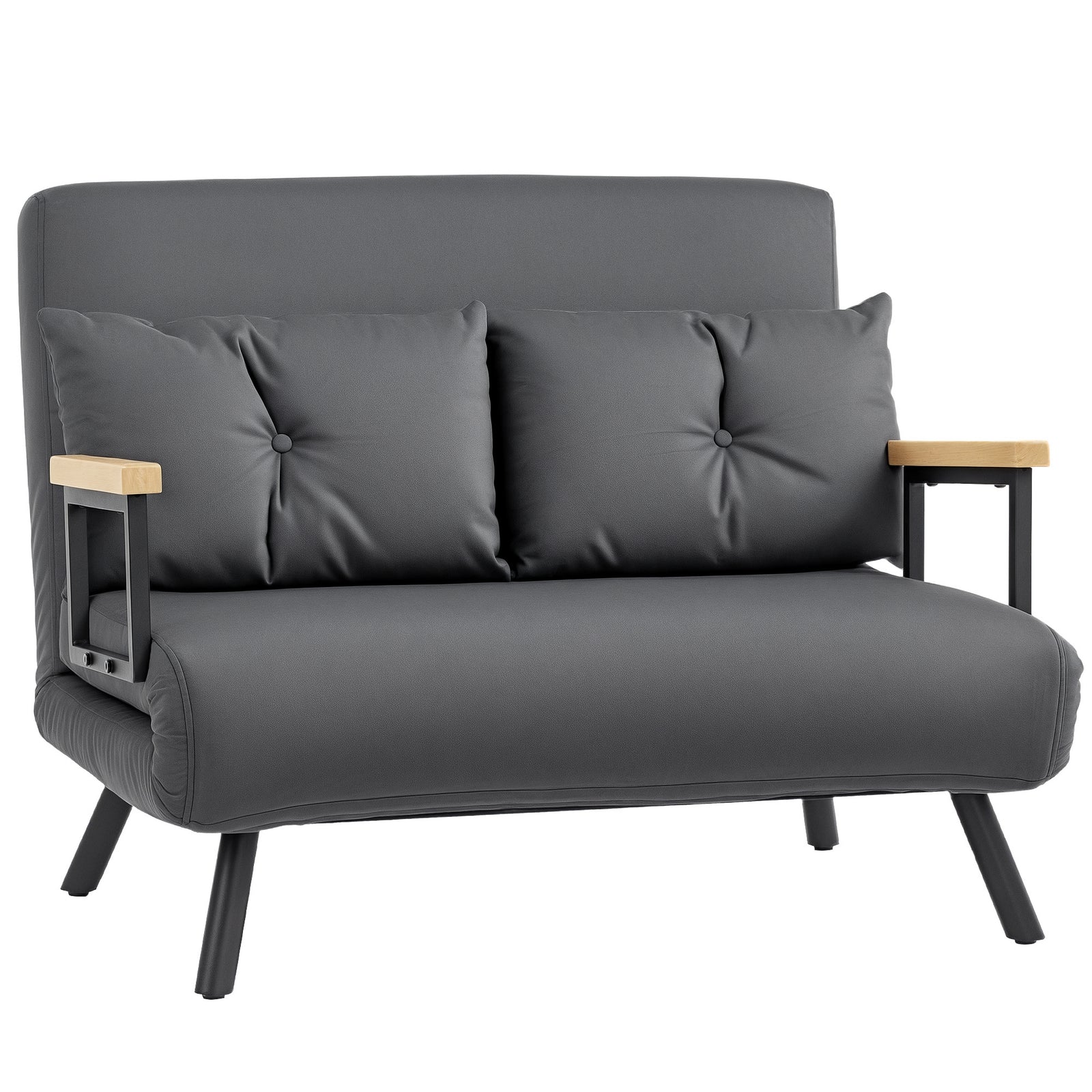 Click Clack 2 Seater Sofa Bed For Living Room, Guest Room | Dark Grey