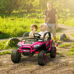 Aiyaplay 2 Seater 24v 7ah Ride On Truck W/ Spring Suspension | Pink