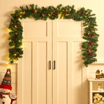 270cm Artificial Led Warm White Light Christmas Garland