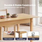 Extendable Dining Table Oak Modern Rectangular Kitchen Table 4-6 Seat | Oak