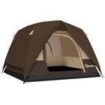 3-4 Person Camping Tent, Waterproof Tent | Brown